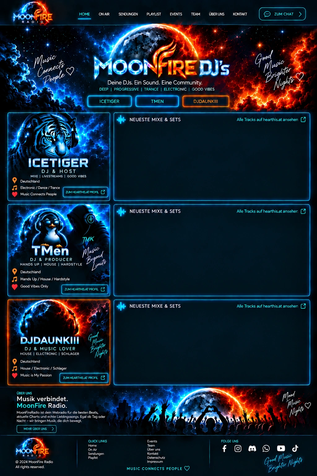 MoonFire DJs mit Icetiger, TMen und DJDaunkiii